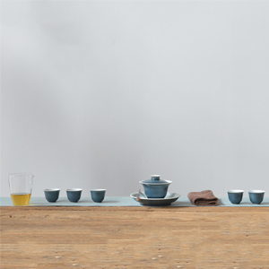 景德鎮手繪陶瓷茶具套裝家用青花瓷手繪功夫茶具白瓷茶具 霽青